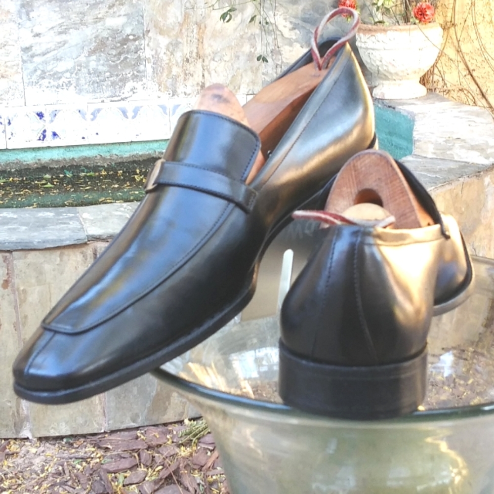 🆕 $SOLD$ Salvatore Ferragamo Black Split Toe Slip On Loafers - Picture 10 of 16